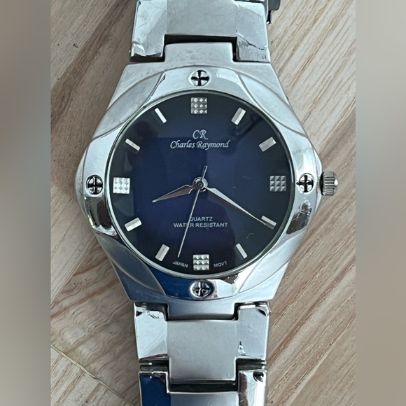 Charles Raymond Men’s Watch Stainless Bracelet Blue Dial - Picture 3 of 14